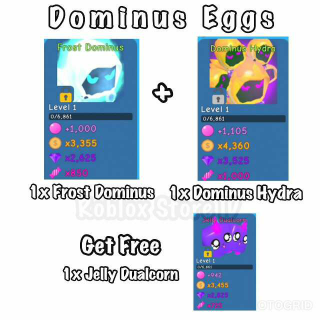 Bundle 1x Frost Dominus Hydra In Game Items Gameflip - give you 1 frost dominus bubble gum simulator roblox by