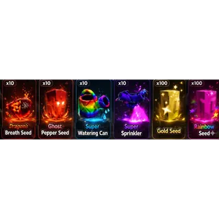 GROW A GARDEN 2 EVERYTHING BUNDLE | x10 DRAGON'S BREATH, GHOST PEPPER, SUPER WATERING CAN, SUPER SPRINKLER AND MORE!