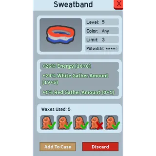 CHEAP 24% WHITE GATHER AMOUNT SWEATBAND | CHEAP GOOD BEEQUIP BEE SWARM SIMULATOR (SEE MY PROFILE FOR MORE!)