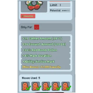 CHEAPEST x5 SUCCESS HARD WAX FESTIVE WREATH | CHEAP BEESQUIP BEE SWARM SIMULATOR