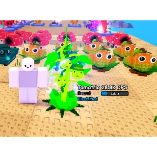 CHEAPEST ELECTRIFIED TOMATRIO 1.6KG LVL 3 28K DPS PVB | CHEAP PLANTS VS BRAINROTS (SEE MY PROFILE FOR MORE PLANTS!)