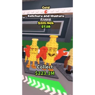 CHEAPEST 1 TRAIT GOLD KETCHURU AND MUSTURU 223.1M/S | CHEAP BRAINROT STEAL A BRAINROT (SEE MY PROFILE FOR MORE)