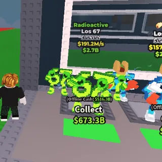 SUPER RARE 191M/S RADIOACTIVE LOS 67 | CHEAPEST MUTATION BRAINROT STEAL A BRAINROT (SEE MY PROFILE FOR MORE BRAINROTS!)