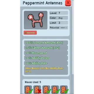 CHEAP 1% BEE ABILITY RATE PEPPERMINT ANTENNAS (1 BAP ANTENNAS) | CHEAP BEEQUIP BEE SWARM SIMULATOR (CHECK MY PROFILE FOR MORE!)