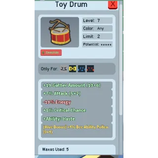 RARE GOOD 4% BEE ABILITY POLLEN TOY DRUM (4 BAP DRUM) | CHEAP GOOD  BEEQUIP BEE SWARM SIMULATOR