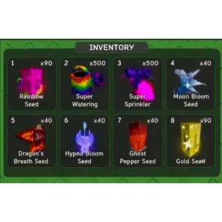 GROW A GARDEN 2 SUPER BUNDLE | x40 HYPNO BLOOM, DRAGON'S BREATH, MOON BLOOM, x500 SUPER SPRINKLER, WATER CANS AND MORE!
