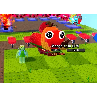 HUGE FUSION GOLD RUBY MANGO 5KG LVL 10 1.1M DPS PVB | CHEAP HUGE MUTATION PLANTS VS BRAINROTS (SEE MY PROFILE FOR MORE PLANTS!)