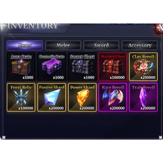 SAILOR PIECE BUNDLE | 1000 AURA CRATES 1000 COSMETIC CRATES 1000 SECRET CHEST 100K MYTHICAL CHEST 200K CLAN REROLL AND MORE+