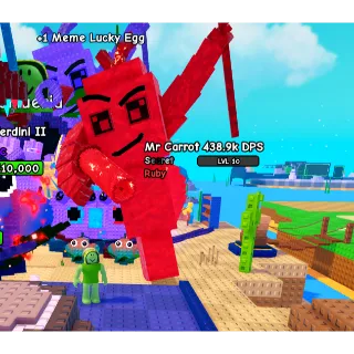 HUGE RUBY MR CARROT 5.7KG LVL 10 438K DPS  PVB | CHEAP MUTATION PLANTS VS BRAINROTS (SEE MY PROFILE FOR MORE PLANTS!)