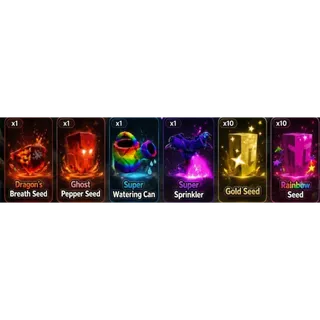 GROW A GARDEN 2 EVERYTHING BUNDLE | DRAGON'S BREATH, GHOST PEPPER, SUPER WATERING CAN, SUPER SPRINKLER AND MORE!
