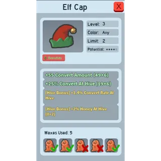 CHEAP GOOD 2% HONEY AT HIVE ELF CAP | RARE GOOD BEEQUIP BEE SWARM SIMULATOR (CHECK MY PROFILE FOR MORE!)
