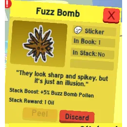 CHEAPEST FUZZ BOMB STICKER (GUMMY BEAR QUEST) | CHEAP BEESMAS STICKER BEE SWARM SIMULATOR