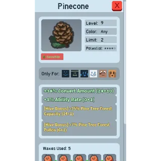 CHEAPEST WAXED 1% ABILITY RATE PINECONE 15/7 | CHEAP BEEQUIP BEE SWARM SIMULATOR