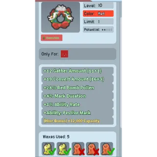 CHEAPEST WAXED FESTIVE WREATH (1% ABILITY RATE) | CHEAP BEESQUIP SKIN  BEE SWARM SIMULATOR