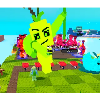 CHEAPEST HUGE NEON MR CARROT 5KG LVL 10 481K DPS PVB | CHEAP HUGE PLANTS VS BRAINROTS (SEE MY PROFILE FOR MORE PLANTS!)