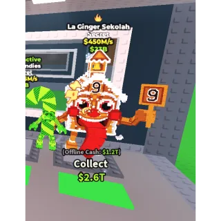 SUPER RARE 450M/S LA GINGER SEKOLAH FIRE TRAIT | CHEAPEST TRAIT BRAINROT STEAL A BRAINROT (SEE MY PROFILE FOR MORE!)