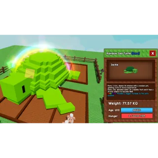 CHEAPEST HUGE RAINBOW SEA TURTLE 77KG (20S WITH ONLY ONE TOY) | CHEAP HUGE PET GROW A GARDEN (SEE MY PROFILE FOR MORE PETS)