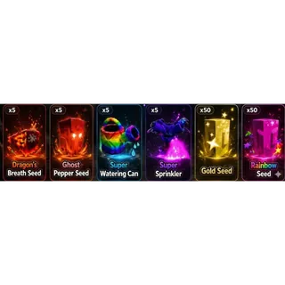GROW A GARDEN 2 EVERYTHING BUNDLE | x5 DRAGON'S BREATH, GHOST PEPPER, SUPER WATERING CAN, SUPER SPRINKLER AND MORE!