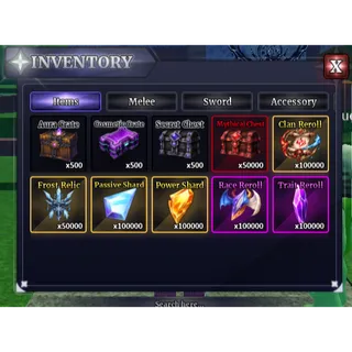 SAILOR PIECE BUNDLE | 500 AURA CRATES 500 COSMETIC CRATES 500 SECRET CHEST 50K MYTHICAL CHEST 100K CLAN REROLL AND MORE+