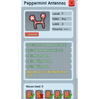 CHEAP 1% BEE ABILITY RATE PEPPERMINT ANTENNAS (1 BAP ANTENNAS) | CHEAP BEEQUIP BEE SWARM SIMULATOR (CHECK MY PROFILE FOR MORE!)