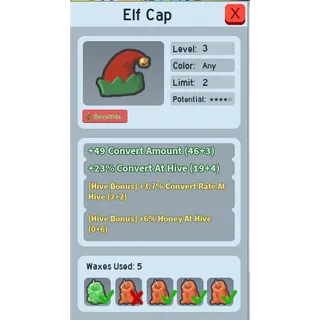 SUPER RARE 6% HONEY AT HIVE ELF CAP | RARE GOOD BEEQUIP BEE SWARM SIMULATOR (CHECK MY PROFILE FOR MORE!)