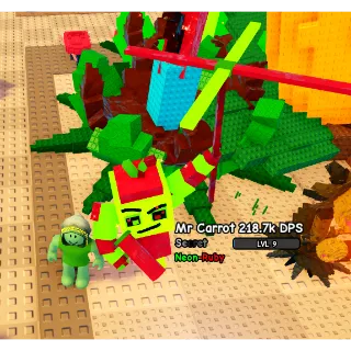 CHEAPEST FUSION NEON RUBY MR CARROT LVL 9 218K DPS PVB | DOUBLE MUTATION PLANTS VS BRAINROTS (SEE MY PROFILE FOR MORE PLANTS!)