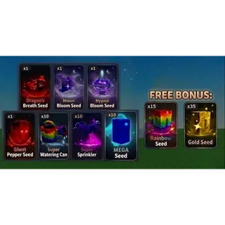 GROW A GARDEN 2 EVERYTHING BUNDLE | HYPNO BLOOM, DRAGON'S BREATH, MOON BLOOM, GHOST PEPPER, x10 MEGA SEEDS AND MORE!
