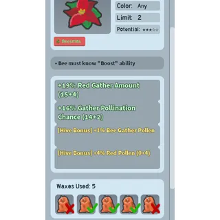 CHEAP 4% RED POLLEN POINSETTIA | CHEAP GOOD BEEQUIP BEE SWARM SIMULATOR (SEE MY PROFILE FOR MORE!)