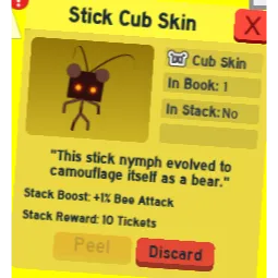 CHEAP STICK CUB SKIN | CHEAP GOOD CUB BUDDY SKIN BEE SWARM SIMULATOR (CHECK MY PROFILE FOR MORE!)