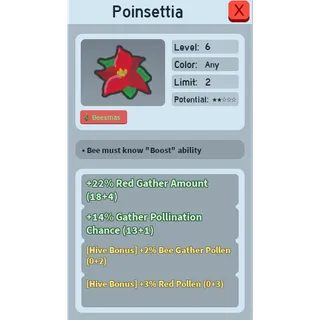 CHEAPEST 3% RED POLLEN + 2% BEE GATHER POINSETTIA | CHEAP GOOD BEEQUIP BEE SWARM SIMULATOR (CHECK MY PROFILE FOR MORE!)