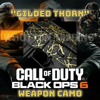 RARE Call of Duty Black Ops 6 - Gilded Thorn Weapon Camo Skin | USA PS5 XBOX PC INSTANT IMMEDIATE AUTO DELIVERY