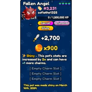 Fallen Angel Shiny | Pet Catchers