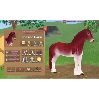 Burgundy Dapple Friesian