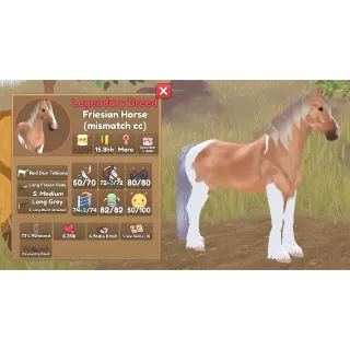 Mismatch - Friesian Red Dun Tobiano