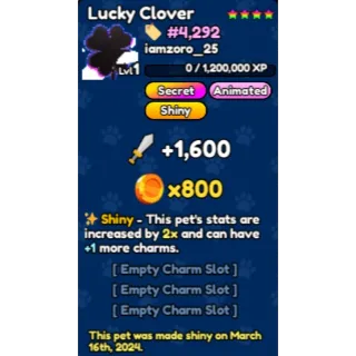Lucky Clover Shiny | Pet Catchers