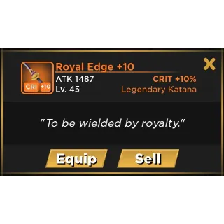 Royal Edge +10 | Sword Burst 3