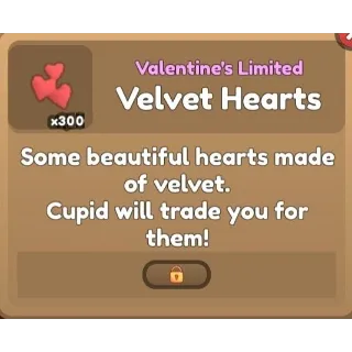 x1,000 Velvet hearts