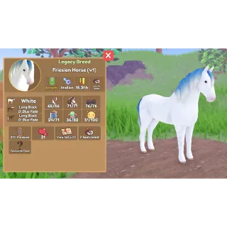 v1 Friesian White | Wild Horse Islands