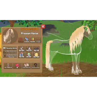 Ghost Friesian | Wild Horse Islands