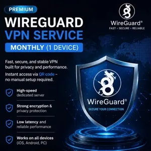 Premium WG VPN Service — 1 Device/Monthly