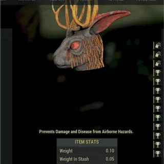 glowing Jackalope mask