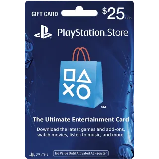 $25 PLAYSTATION STORE US - SPECIAL OFFER!