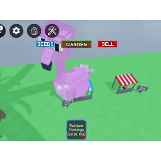 RAINBOW HUGE FLAMINGO + MASSIVE BONUS + FAST DELIVERY - GROW A GARDEN 