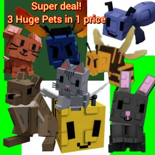 3 RANDOM HUGE GIANT PETS + MASSIVE BONUS + FAST DELIVERY - GROW A GARDEN 
