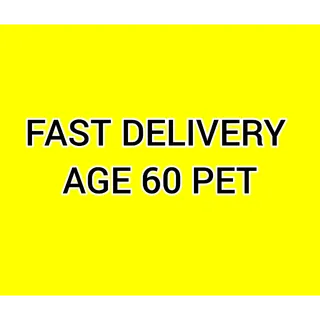 PET EQUIP SLOT WITH AGE 60 + FAST DELIVERY - GROW A GARDEN 