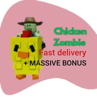 CHICKEN ZOMBIE + MASSIVE BONUS - GROW A GARDEN - INSTANT DELIVERY 