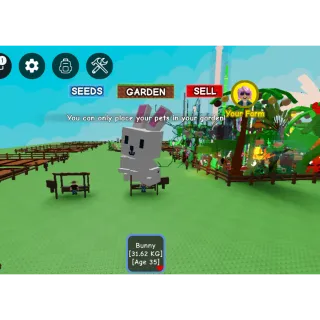 HUGE TITAN GIANT BUNNY + MASSIVE BONUS + FAST DELIVERY GROW A 