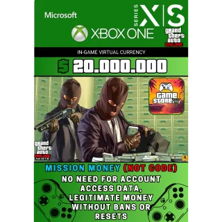 20.000.000 GTA MONEY XBOX S/X ✅ ONE ✅