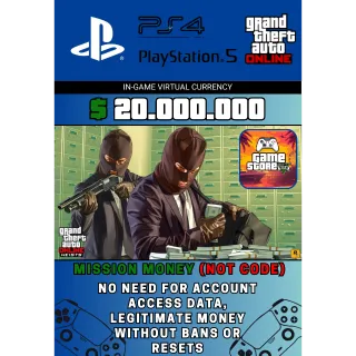 Gta 5 Shark Card Money PS4 PS5 Grand Theft Auto V Online $ 20,000,000 NOT CODE Read description cash