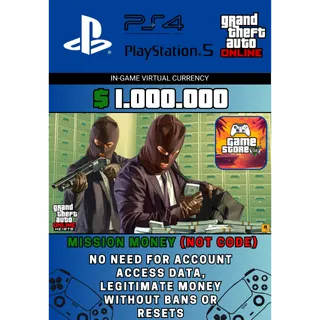 Gta 5 Shark Card Money PS4 PS5 Grand Theft Auto V Online $ 1,000,000 NOT CODE Read description cash